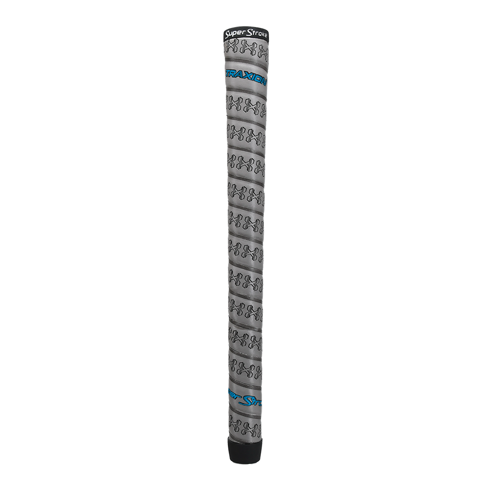 Traxion Wrap Club Grip - Gray with Blue Text