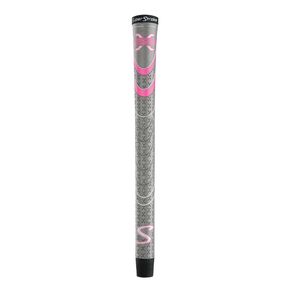 Gray and Pink Cross Comfort Golf Grip