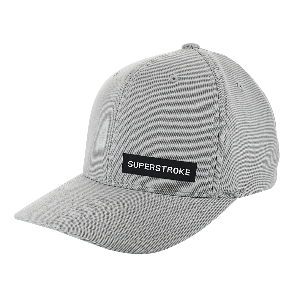 Gray hat with rectangle superstroke logo