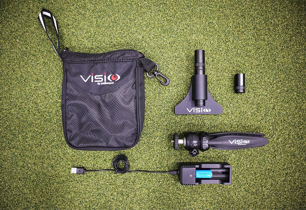 Laser Putting aid components - Laser, stand, bag and charging unit