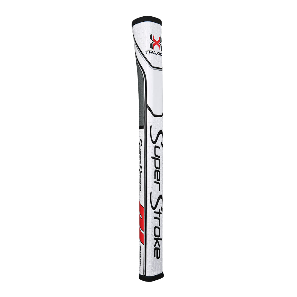 Pistol GT Tour Putter Grip - White Red and Gray