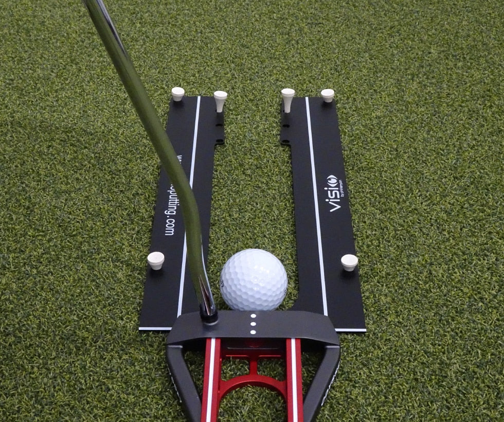 Putting Start Line Trainer - Rear View with Putter