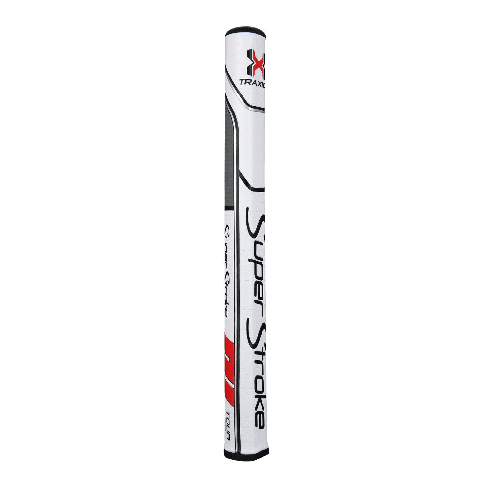 Traxion Tour 1.0 Putter Grip - White Gray and Red
