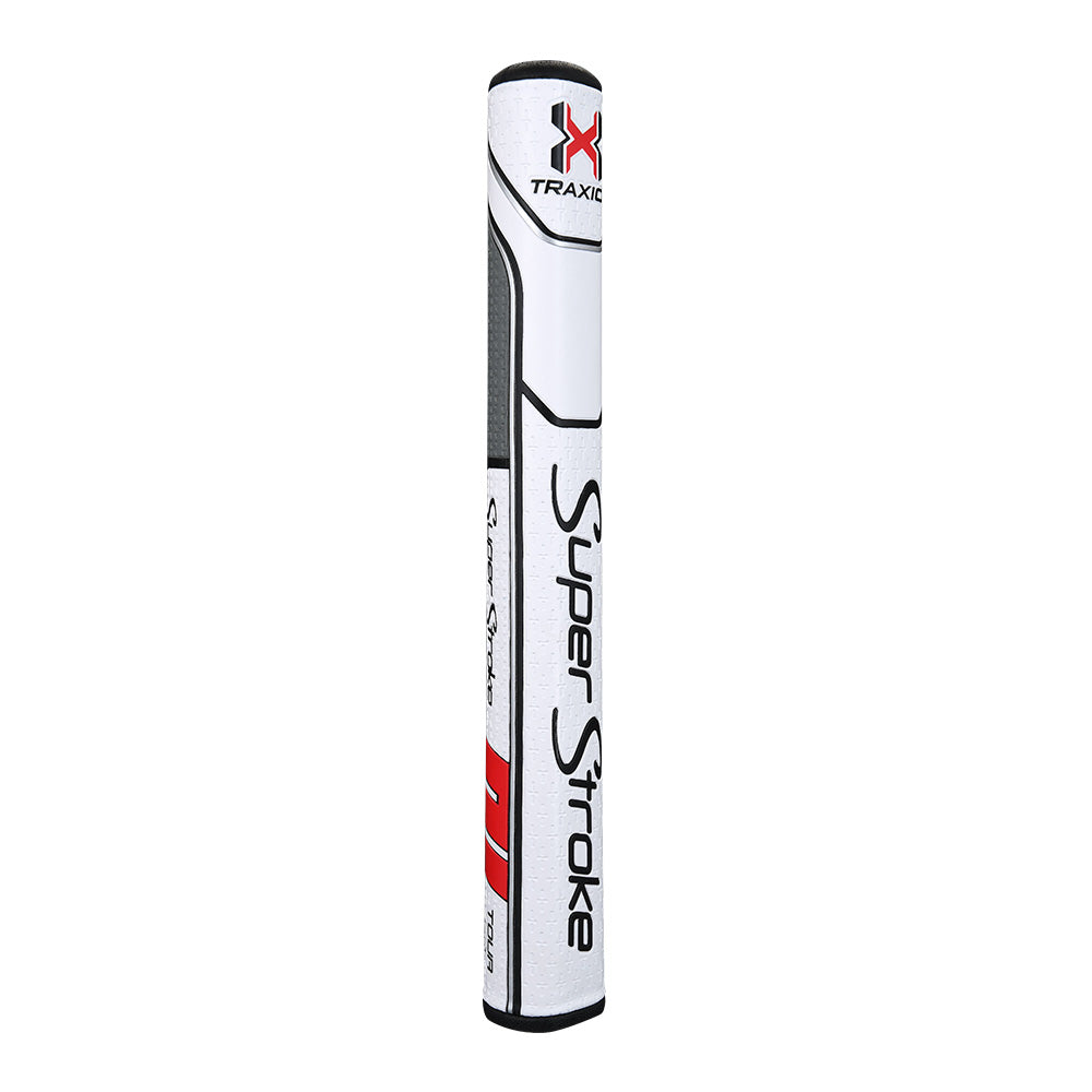 Traxion Tour 3.0 Putter Grip - White Gray and Red